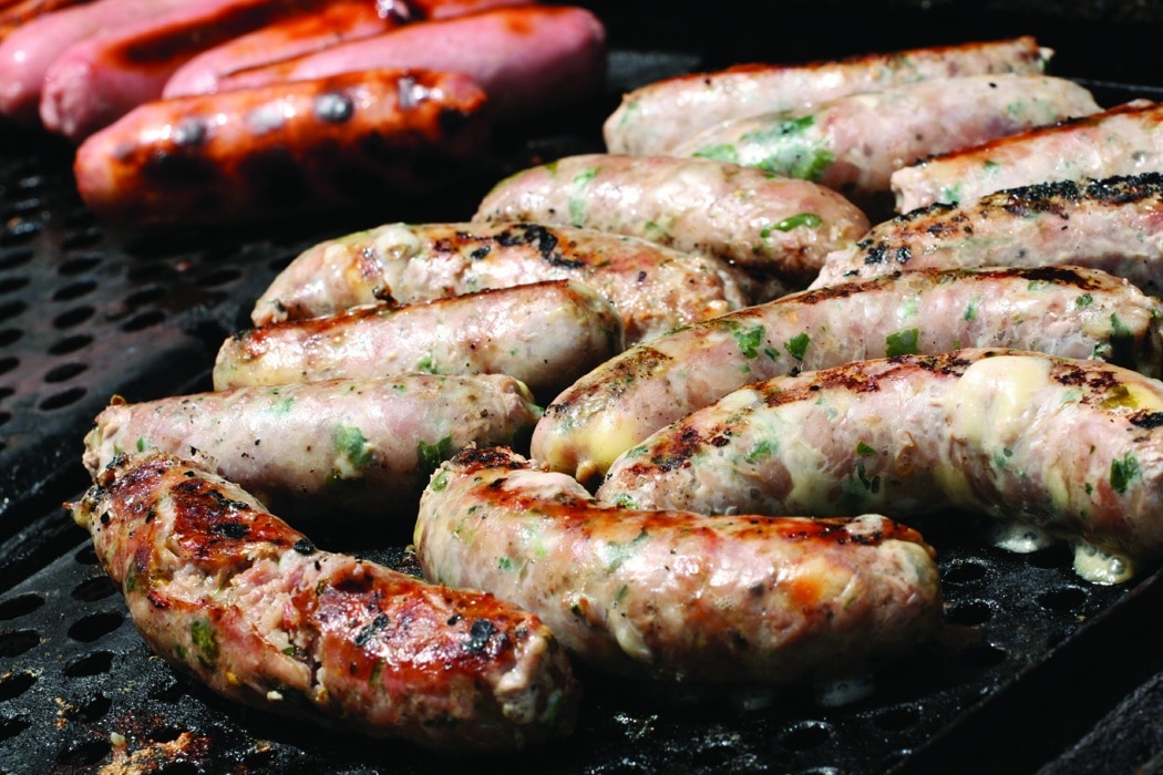 sausages on a bbq